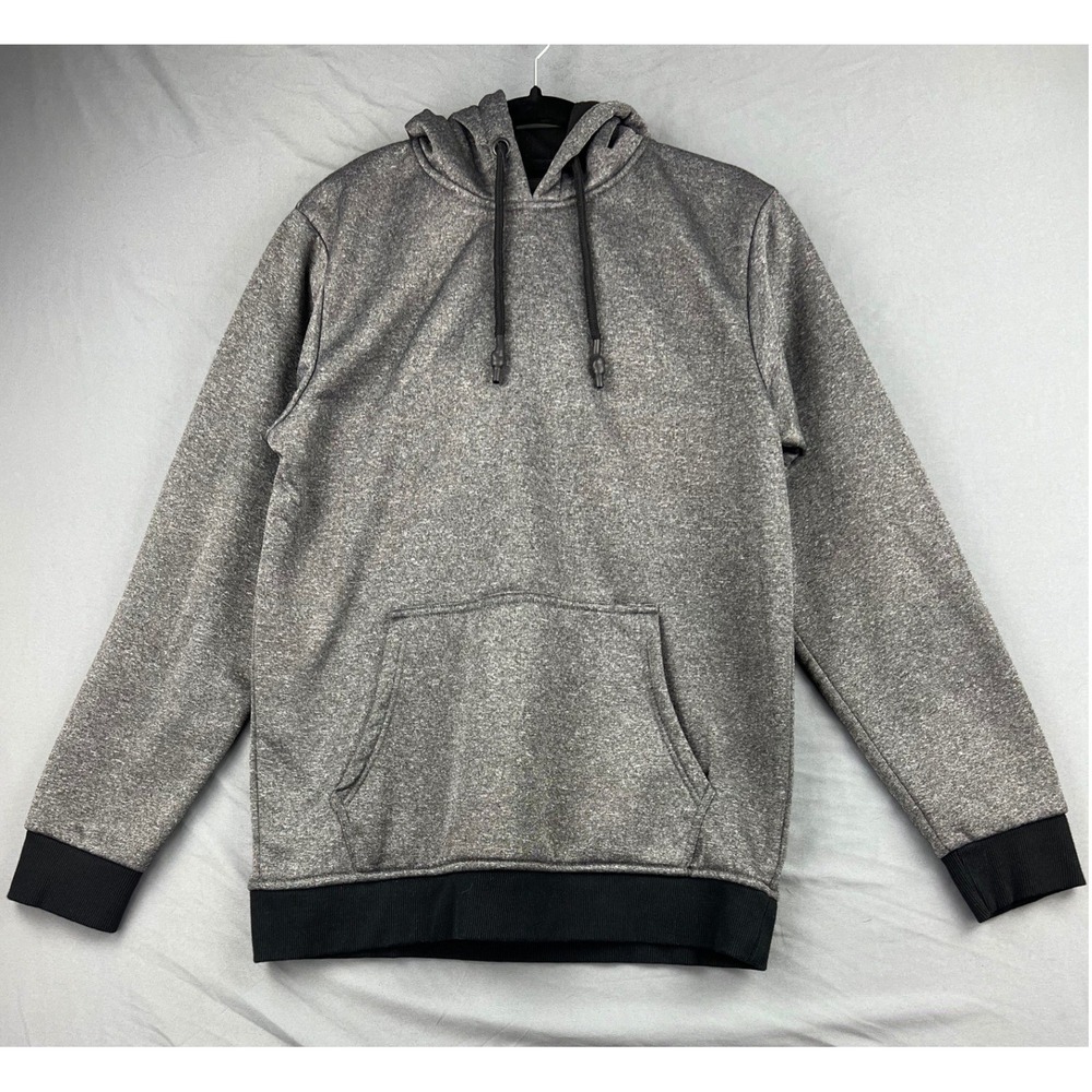 Steve's Jeans Hoodie Mens Medium Charcoal Gray Tech Fleece Pullover Excellent